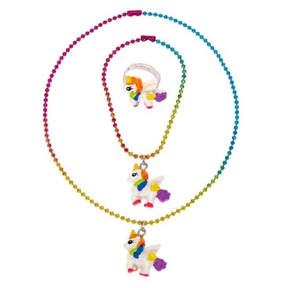 Claires Club Rainbow Unicorn Jewelry Set Girls Necklace Bracelet Ring